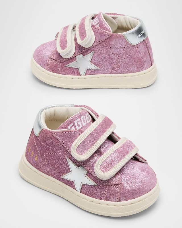 Girl's Metallic Logo-Print Low Top Sneakers, Baby/Toddlers